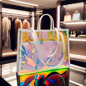 Bolso de compras reutilizable de PVC de moda personalizado bolso de mano holográfico láser - Product Image 2