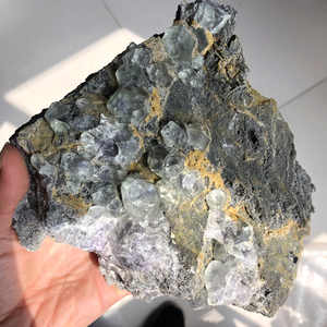 Raw Crystal Cluster Mineral Purple Fluorite Cluster Specimen for Home Decoration - Product Image 6