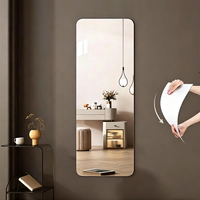 Miroir mural flexible auto-adhésif en acrylique pleine longueur HD pour la sécurité des enfants dans la chambre, la porte ou le placard