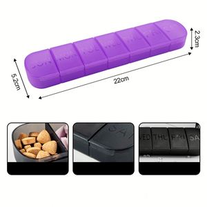 Custom Logo Portable Pill Case 7 Days Pills <b>Boxes</b> Weekly Pill Organizer 7 Compartments Pp Plastic Storage Box - Product Image 3