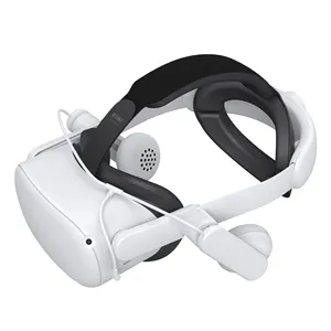 KIWI-Design Schlussverkauf einstellbares VR-Zubehör Audio VR Headband mit Kopfhörern für Oculus/Meta Quest 2