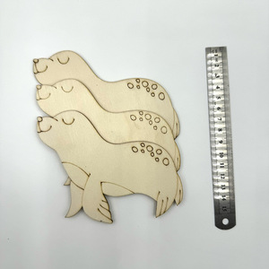 KingWin – découpes artisanales en bois de dauphin, 15cm, pour enfants, décoration à peindre soi-même, animaux marins, copeaux de bois pour projets artistiques faits à la main - Product Image 3