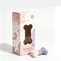 Boîte en carton personnalisée avec fenêtre pour l'emballage de jouets pour animaux de compagnie, impression sur mesure, OEM