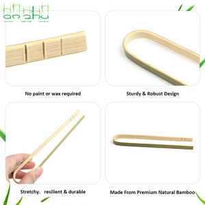 50 Stück <span class=keywords><strong>Mini</strong></span> Bambus Einweg zange für Lebensmittel 4 Zoll Bambus Toast zange Einweg Kinder Bambus pinzette - Product Image 5
