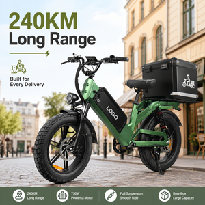 Vélo de livraison électrique D55 E-MTB 750W 48V55Ah Pneus larges 20 pouces Autonomie 240 km Vélo cargo OEM personnalisé pour les coursiers - Product Image 1