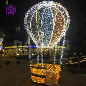 Led <b>Lighted</b> Hot Air Balloon <b>Christmas</b> Decoration For Outdoor Shopping Mall Ip65 220v String Style Customizable Color Easy - Product Image 2