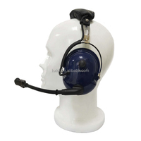 Headset Interkom Nirkabel Full Duplex Peredam Kebisingan AI All-in-One HXKK untuk Desain Over-Ear V5.2, Perlindungan Pendengaran, Suara Keras