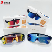 Lunettes de cyclisme intelligentes coupe-vent avec appels mains libres, haut-parleurs audio stéréo, protection UV, étanches IP65 et assistant IA