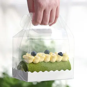 定制印花三明治面包热狗生日流行礼品塑料透明蛋糕布朗尼包装盒