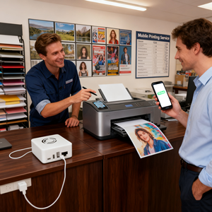 スマート印刷ボックスJOYSPACE K318、ワイヤレスプリンタアダプター、iPhone Androidからの直接写真印刷、プラグアンドプレイ - Product Image 5