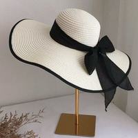 Sombrero de Paja para Mujer, Éxito de Ventas Transfronterizo, Protección Solar de Verano con Ala Extra Grande, Sombrero de Paja para Vacaciones en la Playa
