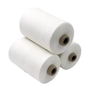Wholesale Raw White 100% Spun Polyester Yarn 20s/2 30s/2 40s/2 Manufacturer in China