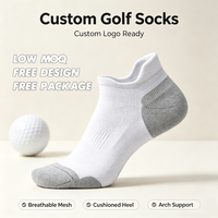 Chaussettes de golf légères ZONEKKI au design personnalisé, avec soutien de la voûte plantaire, chaussettes de sport pour adultes, séchage rapide, extensibles, chaussettes de golf sportives.