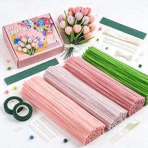 Kit de Bricolage Prêt à l'emploi en Gros : Fils de Coton Moelleux et Tiges de Chenille Colorées pour Ateliers d'Artisanat - Product Image 4