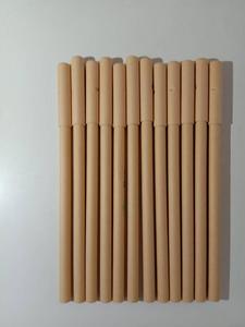 Tube de matériau de pâte recyclée Stylo à bille en papier kraft écologique personnalisé - Product Image 3