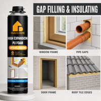 Mousse PU à haute expansion, adhésif polyuréthane, scellant pour joints et isolation, forte adhérence, bois, béton, métal - Utilisation en emballage