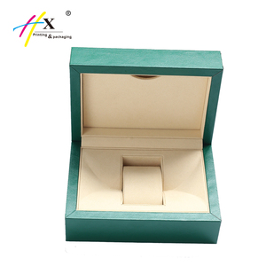 Fabricantes al por mayor Gran marca Diseño único Lugar <span class=keywords><strong>para</strong></span> poner Tarjeta DE GARANTÍA <span class=keywords><strong>Caja</strong></span> de reloj de madera de cuero verde <span class=keywords><strong>para</strong></span> hombres - Product Image 5