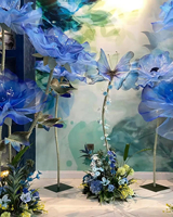2025 Venta caliente flores de mariposa gigante con Eva/papel/Material de organza para decoración de ventanas conjunto Floral de fiesta de boda