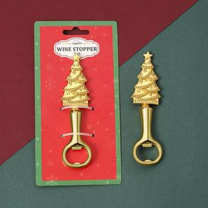 Ouvre-bouteille de Noël doré en alliage de zinc avec tournevis, motif Père Noël et bonhomme de neige, cadeau de fêtes, marque AX, 16*8cm - Product Image 3
