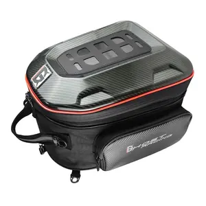 Tas kursi belakang motor multifungsi, tas penyimpanan helm Motocross untuk lampu LED, anti air, kapasitas luas, ransel pria