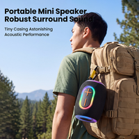 Altavoz Inalámbrico RGB de 8W, Altavoz Portátil de 1200mAh para Senderismo y Ciclismo al Aire Libre, Resistente al Agua IPX5