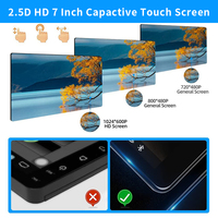 Récepteur autoradio portable sans fil Carplay pour Apple Android 7 pouces Full HD à écran tactile avec FM RF
