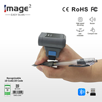 Escáner de Código de Barras Inalámbrico W-320 para Dedo Anular, Lector 1D y 2D para Logística