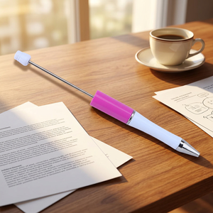 Penne a Sfera Versatili Fai-da-Te con Perline Sfumate Elettroplaccate UV, Mini Cancelleria Carina con Perline per Scrittura Quotidiana e Regali di Compleanno - Product Image 1