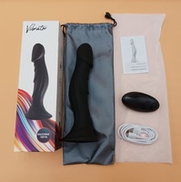 Consolador Realista Grande de Silicona con Arnés y Empuje Telescópico Eléctrico con Control Remoto Juguete Sexual Vibrador para Mujer