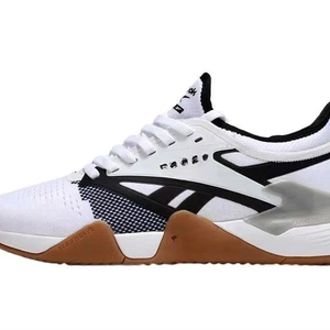 Zapatillas de Entrenamiento Ligeras Blancas y Negras para Hombre, Zapatillas Deportivas Flexibles y Duraderas para Crossfit, Gimnasio y Actividades Diarias Casuales - Product Image 1