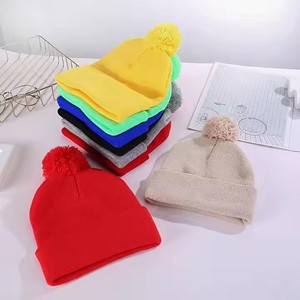Biểu Tượng Tùy Chỉnh Thêu Acrylic <span class=keywords><strong>Bobble</strong></span> Mũ Mùa Đông Dệt Kim <span class=keywords><strong>Pom</strong></span> <span class=keywords><strong>Pom</strong></span> Beanie Cap - Product Image 3