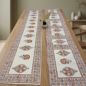 Juego de Camino de Mesa Decorativo y Tapete |   7 Piezas de Tela 100% Algodón Canvas Tejida a Mano para Uso Doméstico y de Comedor - Product Image 3