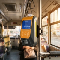 Validateur de bus Android avec lecteur de code QR intégré, paiement sans contact NFC et imprimante thermique 80 mm pour la gestion de flotte