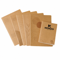 Cahier en papier kraft écologique personnalisé, couverture souple, cahier d'exercices pour étudiants avec impression de logo, divers articles de papeterie scolaire