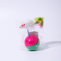 Accessoires pour animaux de compagnie, produits pour animaux de compagnie, Futurepets, jouet pour chat en plastique à plumes interactif et durable, souris pour chats d'intérieur, jeu quotidien