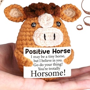 Uncinetto supporto emotivo bambola cavallo fatto a mano divertente perfetto per <span class=keywords><strong>natale</strong></span> <span class=keywords><strong>e</strong></span> decorazioni per la casa - Product Image 5