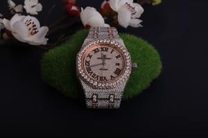Reloj de Lujo con Diamantes, Acero Inoxidable, Movimiento de Cuarzo, Cristal Ecológico, Unisex |   Venta al por Mayor de Estilo Hip Hop - Product Image 3