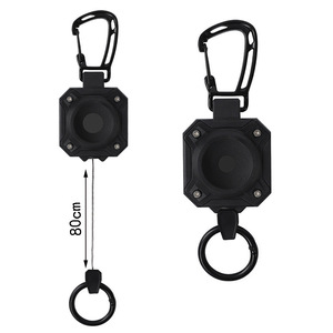 Cross-border Apple <b>GPS</b> tracker key tracker steel wire rope black telescopic outdoor backpack carabiner open loop - Product Image 4