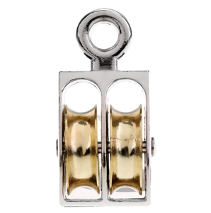 Poulie à double corde en zinc moulé sous pression, roue pivotante et poulie fixe pour accessoire de levage de câble métallique - Product Image 2