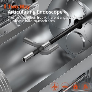 180 Degree 2 Ways Articulating Borescope Industrial Endoscope With 6mm Articulated Snake <strong>Camera</strong> With 8 Adjustable LED PQ321 - Product Image 2
