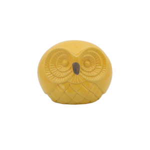 Set di Sculture in Ceramica a Forma di Gufo Giallo per Decorazione Casa, Ufficio, Bagno, Soggiorno, Scaffale, Tavolino da Caffè - Product Image 5