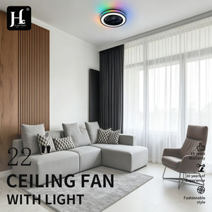 <b>Modern</b> <b>Ceiling</b> Fan <b>Light</b> <b>LED</b> Daylight Illumination Remote Control Aluminum Body Surface Mounted Bedroom CRI 90 IP33 AC/DC 3-Year - Product Image 5