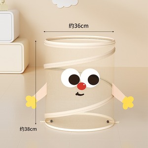 Cesta de lavandería plegable, redonda, de 36cm de diámetro, organizador de almacenamiento de tela no tejida para ropa, juguetes, uso doméstico - Product Image 3