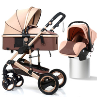 Marché allemand Poussette 3 en 1 de luxe pour enfants Landau Landau pliable pour enfants Siège auto pour enfants 0-3 ans