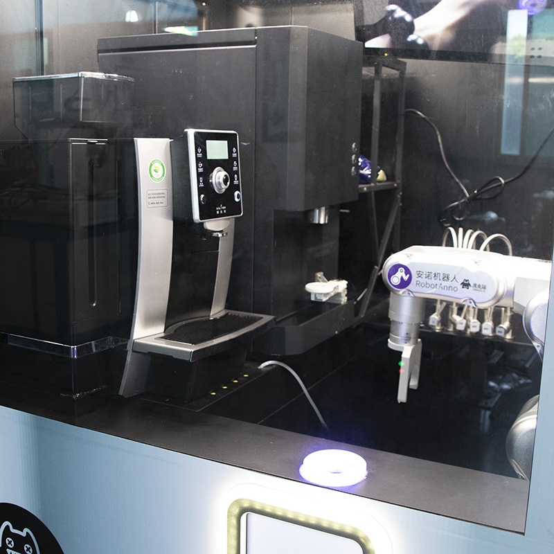 robot anno coffee machine with picture