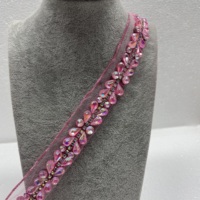 Perles faites à la main en cristal diamant dentelle maille broderie perles inférieures code à barres accessoires de vêtement dentelle