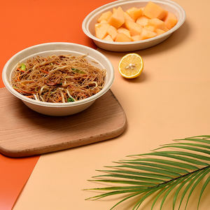 1200ML di bagassa di canna da zucchero biodegradabile monouso in carta rotonda ciotola per zuppa di insalata con coperchio compostabile per zucchero di canna da zucchero - Product Image 5