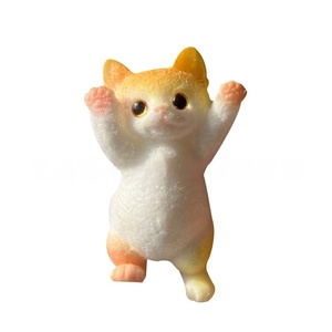 Juguete de Peluche de Gato que Levanta la Mano, Simulación de Gato que Apretas y Calmas, Juguete Blandito de Gato, Juguete Blandito Adorable, Juguete Blandito Taba, Juguete Blandito de TPR - Product Image 6