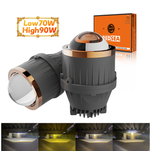 2025 Super pénétration 3 pouces LED brouillard conduite lumière Kit universel 12V 24V Tri couleurs voiture moto antibrouillard projecteur lentille - Product Image 1