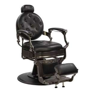 Nouveau Fauteuil de Barbier Moderne en Cuir Noir avec Grande Pompe Hydraulique, Base Ronde, Mobilier de Salon, Fauteuil de Repos - Product Image 4